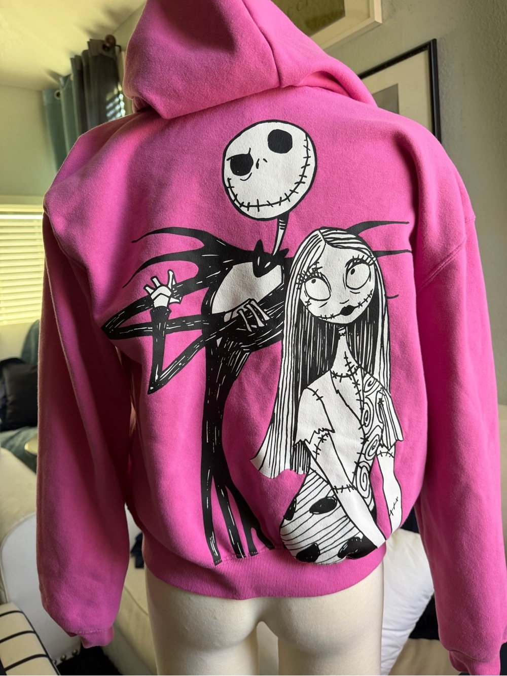 Disney Pink The Nightmare Before Christmas Jack & Sally Hoodie